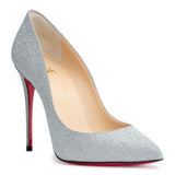 Pigalle Follies 100 silver glitter pumps