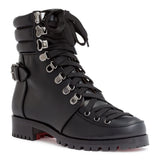 Who Runs black leather boots