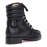 Who Runs black leather boots