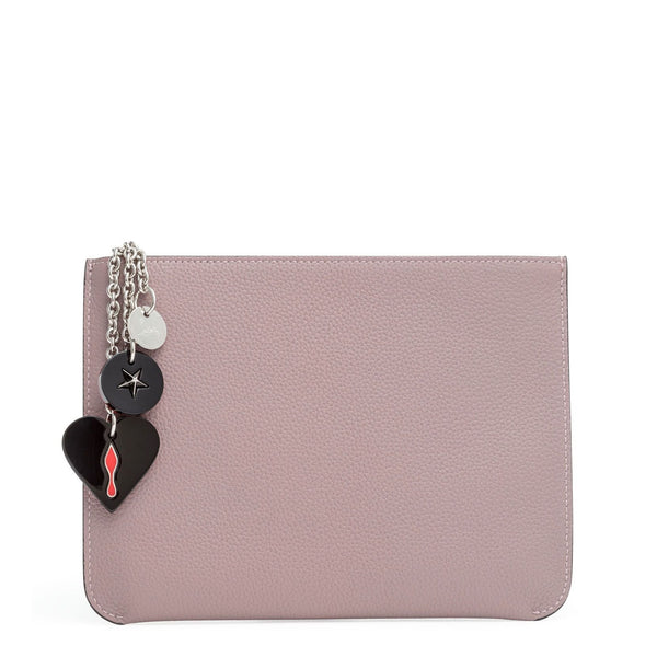 Loubicute pale pink pouch