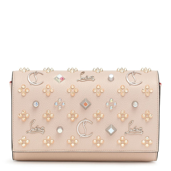 Paloma beige Loubinthesky clutch