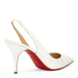 Clare sling 80 patent white pumps
