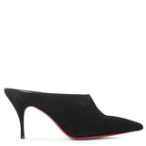Quart 80 black suede mules