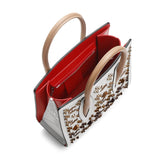 Paloma S Mini white leather tote bag