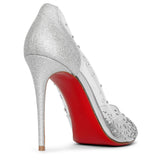 Degrastrass pvc 100 silver glitter pumps