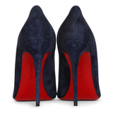 Kate 100 midnight blue suede pumps