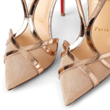 Double L Pump 100 metallic leather