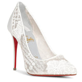 Follies Lace 100 white pumps
