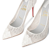 Follies Lace 100 white pumps