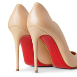 Hot Chick 100 beige nappa pumps