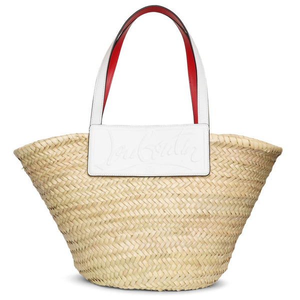 Loubi Shore white leather beach tote