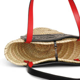 Loubi Shore Small black leather beach tote