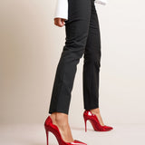 Hot Chick 100 patent red pumps