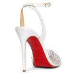 Spikaqueen 100 pvc white pumps
