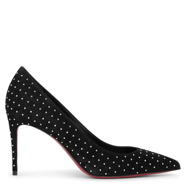 Kate Plume 85 black suede pumps