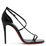Riojana spikes black leather sandals