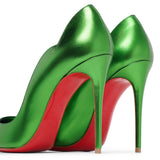 Hot Chick 100 spinach laminato pumps