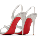 Emilie 100 silver glitter sandals