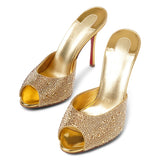 Me Dolly 100 gold crystal mules