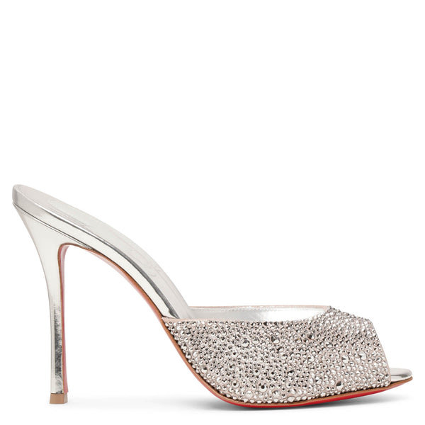 Me Dolly 100 silver crystal mules