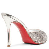 Me Dolly 100 silver crystal mules