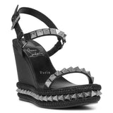 Pyraclou 110 black glitter wedge