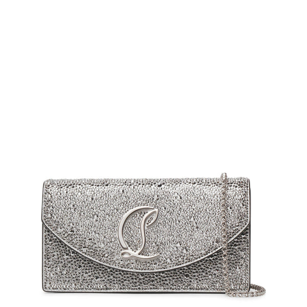 Loubi54 small silver crystal crossbody bag