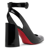 Miss Sab 85 black patent pumps