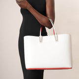 Cabata loubinthesky white tote bag