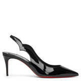 Hot Chick sling 70 patent black pumps