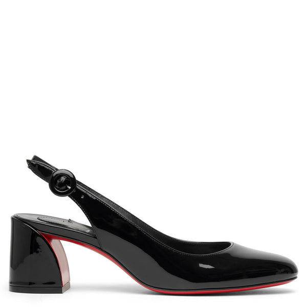 So Jane sling 55 black patent pumps