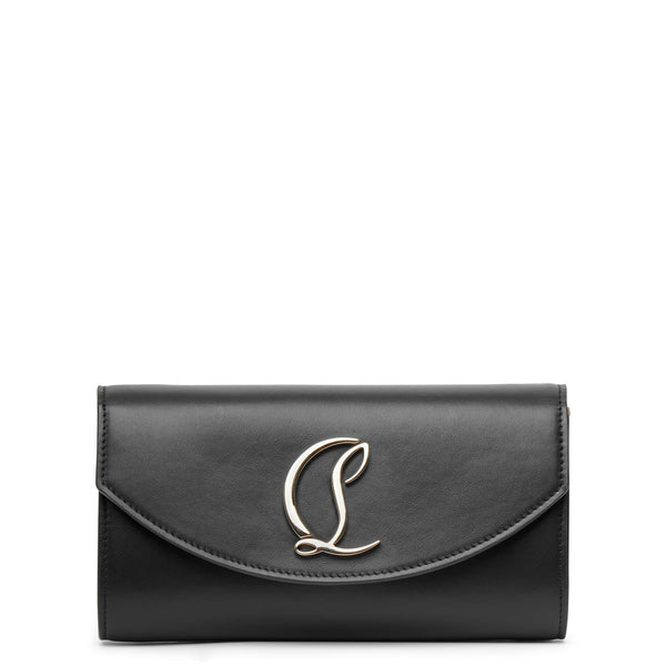 Loubi54 wallet on chain black gold clutch bag