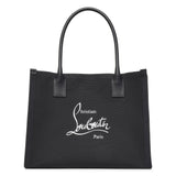 Nastroloubi E/W large black canvas tote bag