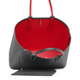 Cabata large dark grey leather tote bag