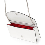 Loubi54 white leather clutch bag