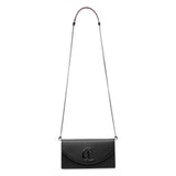 Loubi54 black leather clutch bag
