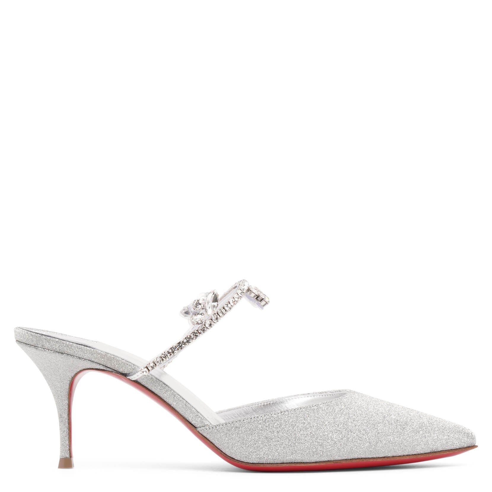 Shop Christian Louboutin Planet Queen 70 Glitter Mules