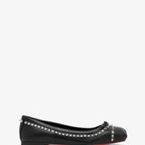 Mamadrague black leather spikes flats