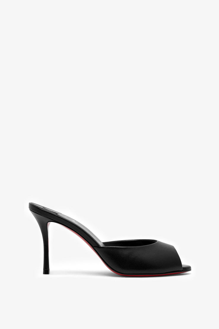 Me Dolly 85 black leather mules