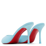 Me Dolly 85 blue leather mules