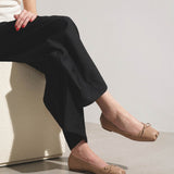Mamadrague beige leather flats