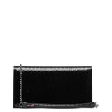 Loubi54 black patent clutch