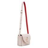 Loubi54 small beige leather crossbody bag
