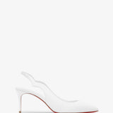 Hot Chick 70 white leather slingbacks