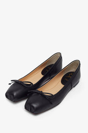 Mamadrague black leather ballerinas