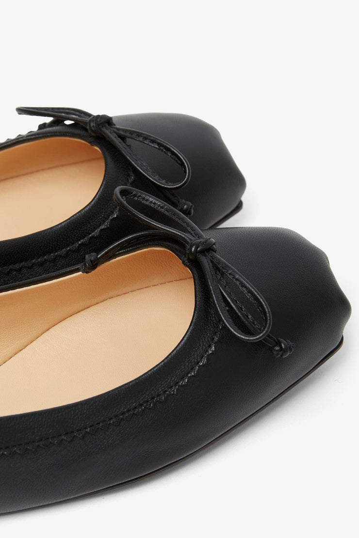 Mamadrague black leather ballerinas