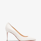Kate 85 white leather pumps