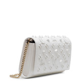 Paloma Loubinthesky white leather clutch