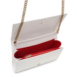 Paloma Loubinthesky white leather clutch
