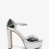 Sandaloo 130 silver platform sandals